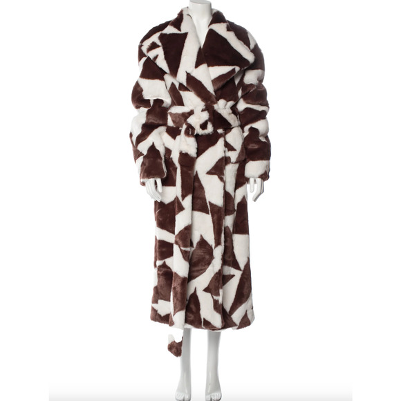 Ronny Kobo Ilia Two-tone Faux Fur Coat - Picture 2 of 14